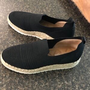 Black Slip-On Espadrilles